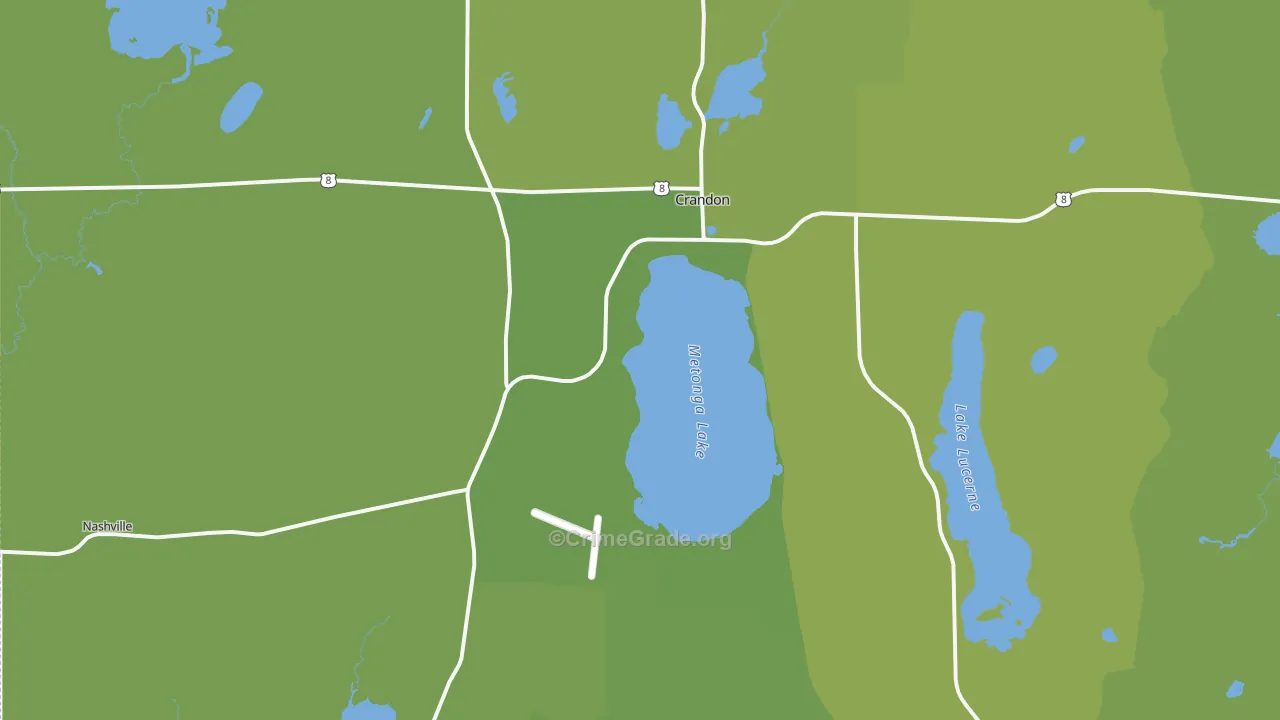 54520, WI Map of Vehicle Theft Rates