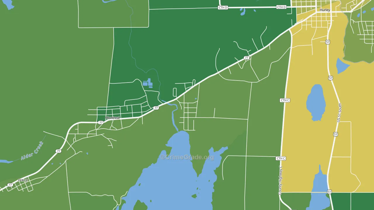54525, WI Map of Vehicle Theft Rates