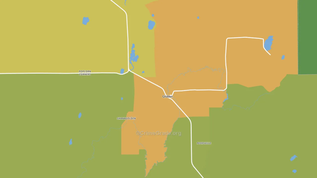 54527, WI Map of Vehicle Theft Rates