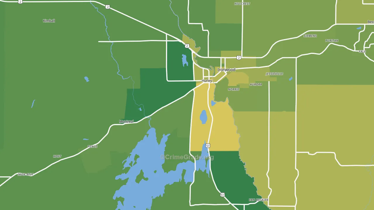 54534, WI Map of Vehicle Theft Rates