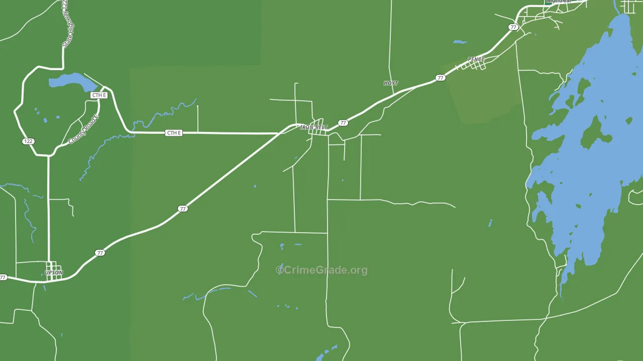 54536, WI Map of Vehicle Theft Rates