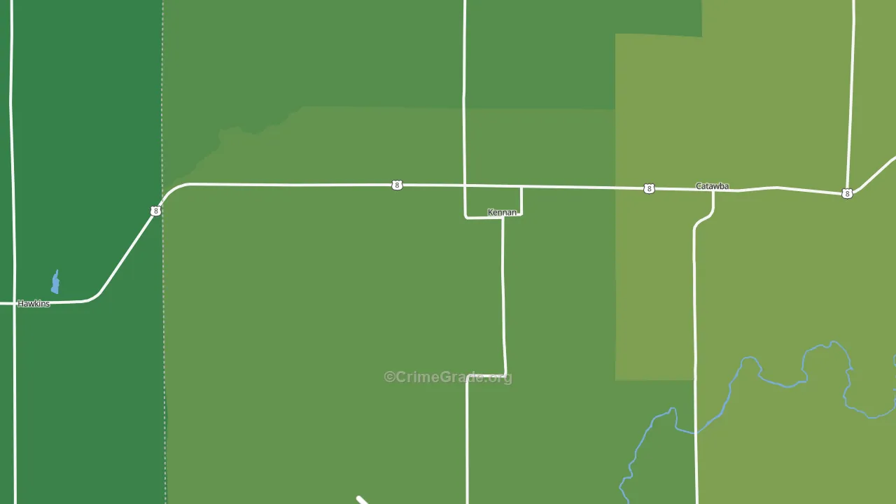54537, WI Map of Vehicle Theft Rates