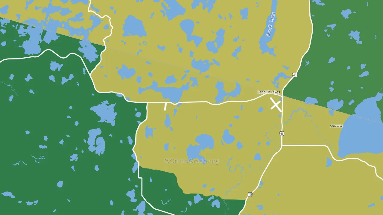 54540, WI Map of Vehicle Theft Rates