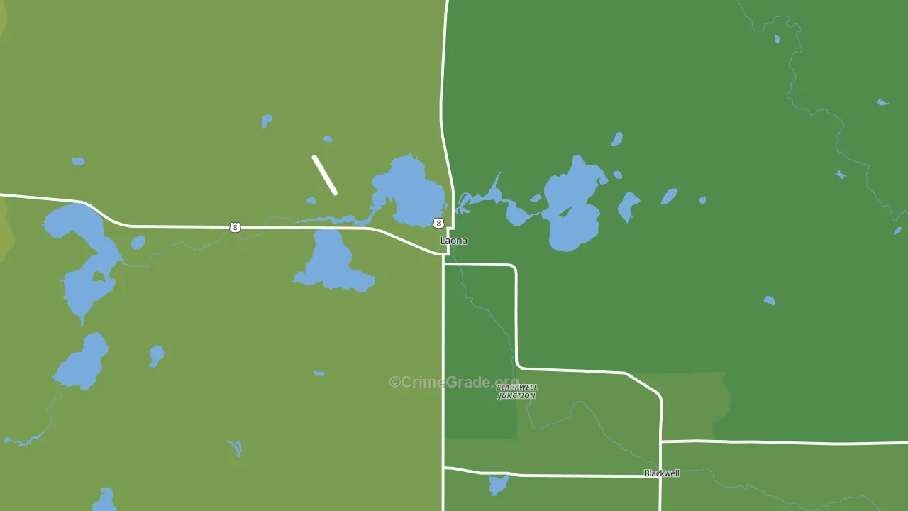 54541, WI Map of Vehicle Theft Rates