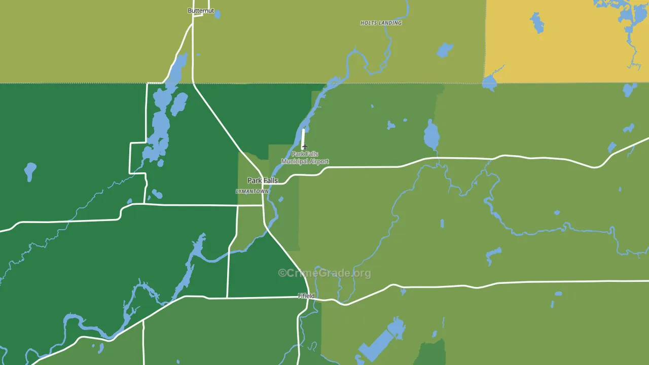 54552, WI Map of Vehicle Theft Rates