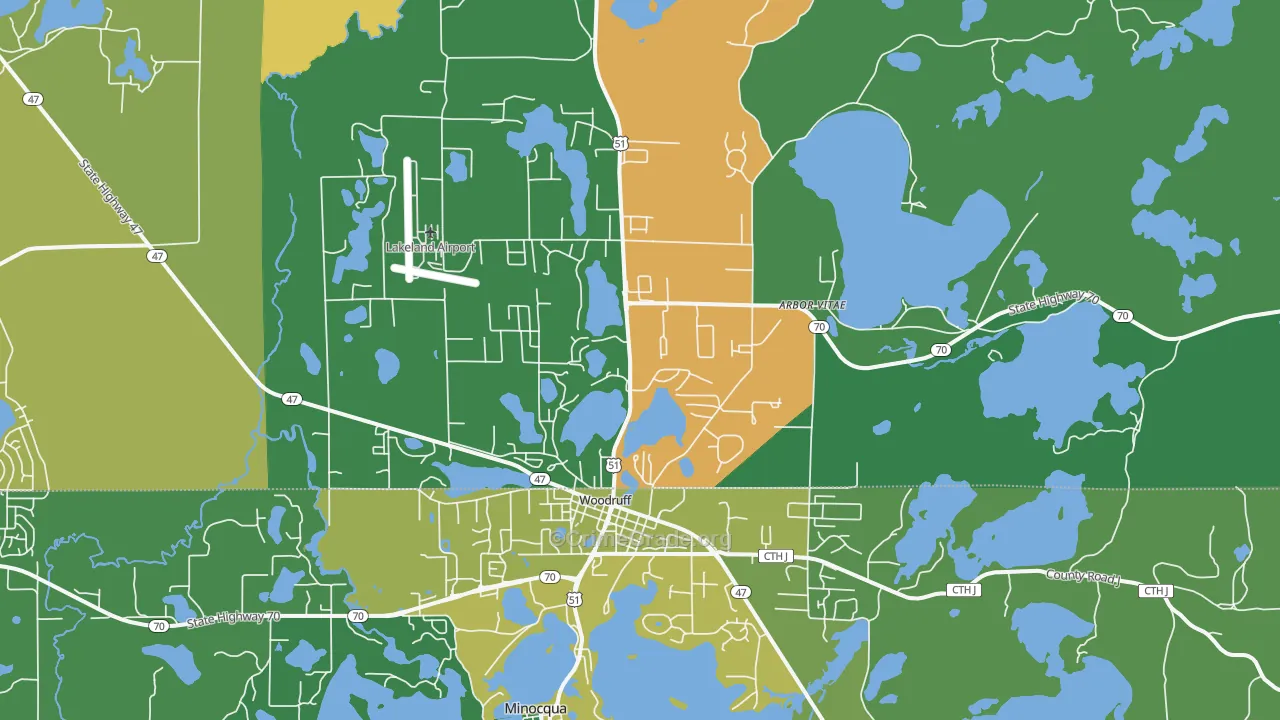 54568, WI Map of Vehicle Theft Rates