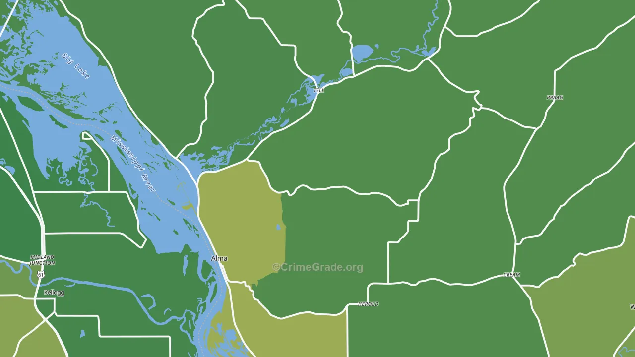 54610, WI Map of Vehicle Theft Rates