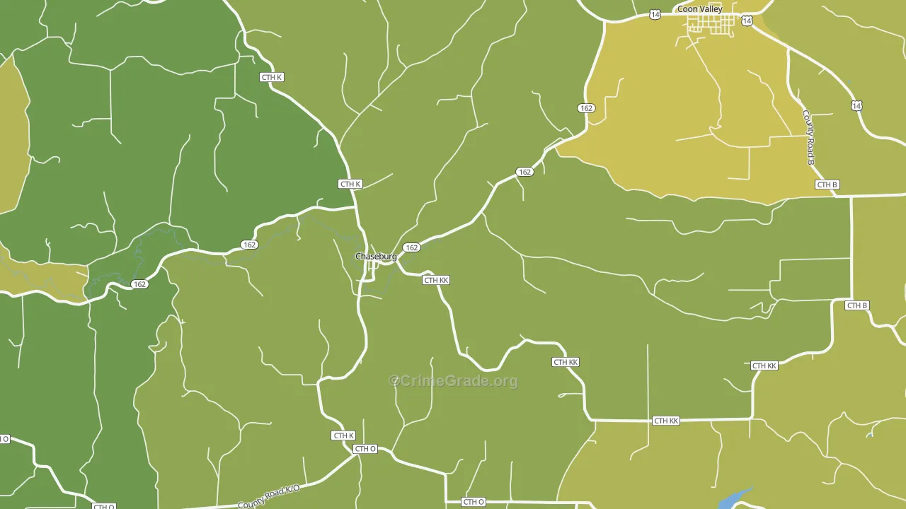 54621, WI Map of Vehicle Theft Rates
