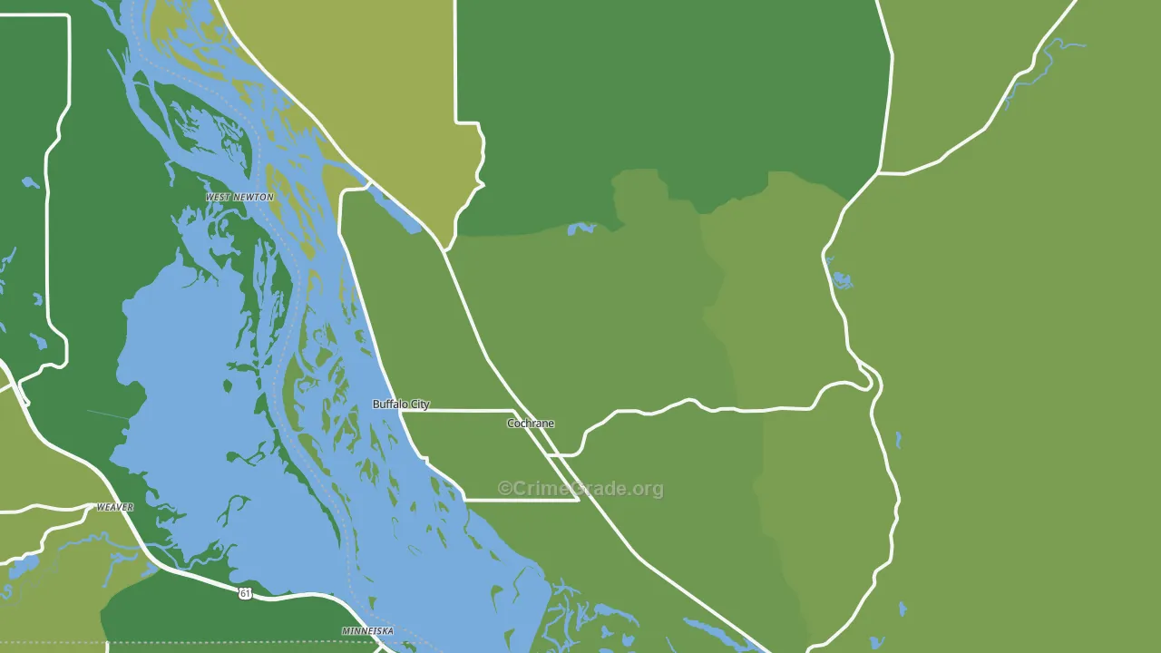 54622, WI Map of Vehicle Theft Rates