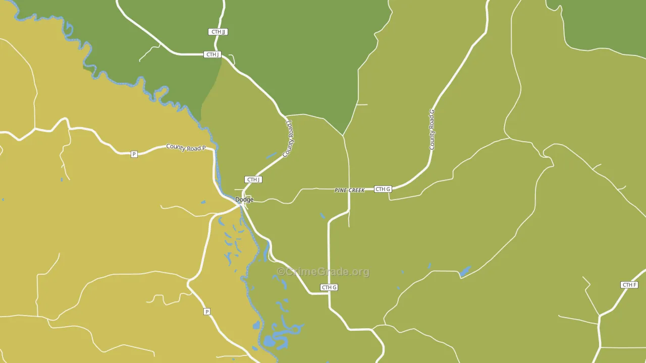 54625, WI Map of Vehicle Theft Rates