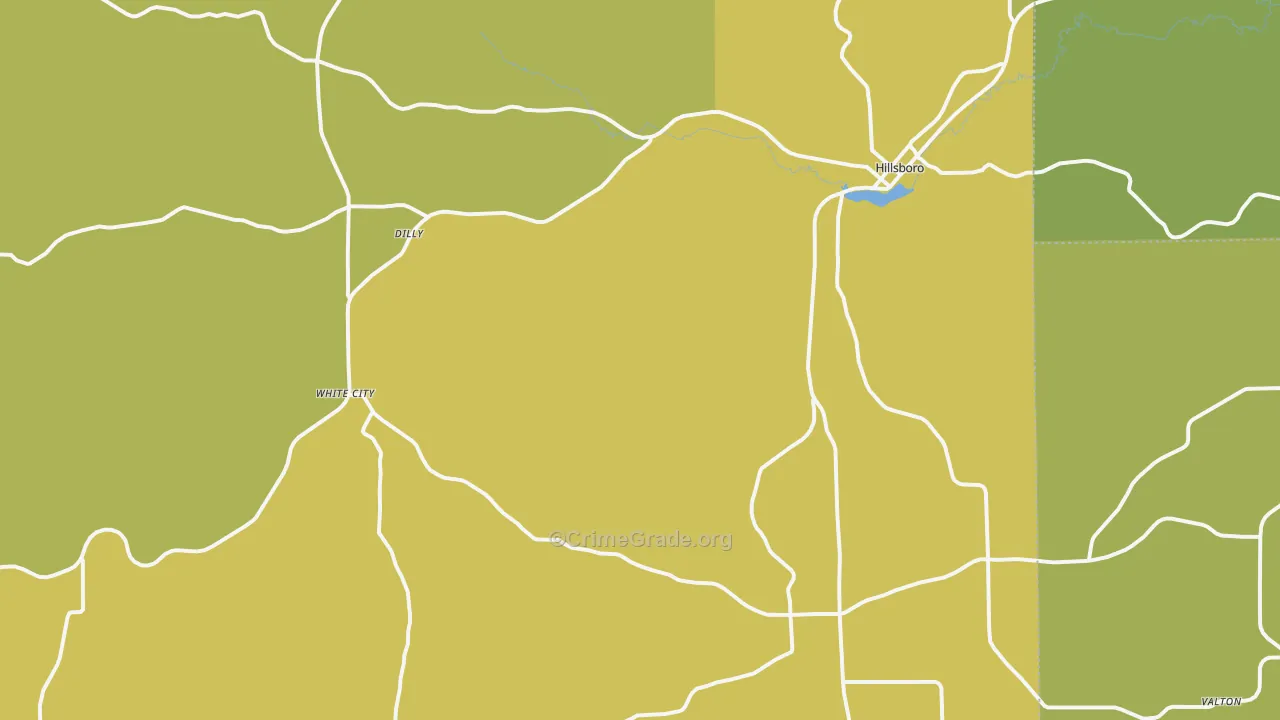 54634, WI Map of Vehicle Theft Rates