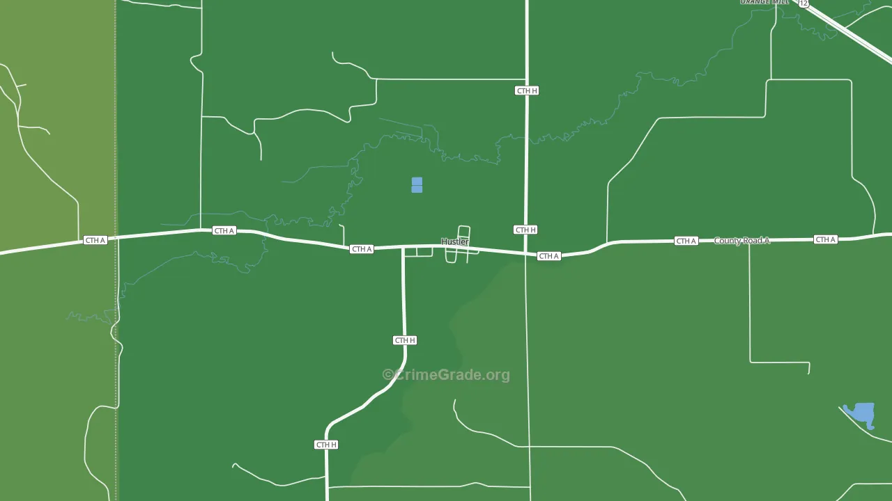 54637, WI Map of Vehicle Theft Rates
