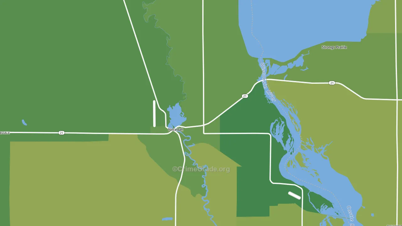 54646, WI Map of Vehicle Theft Rates