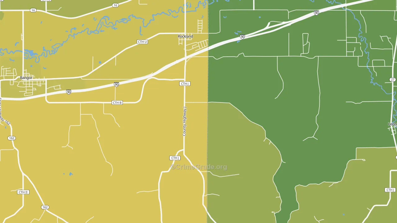 54653, WI Map of Vehicle Theft Rates