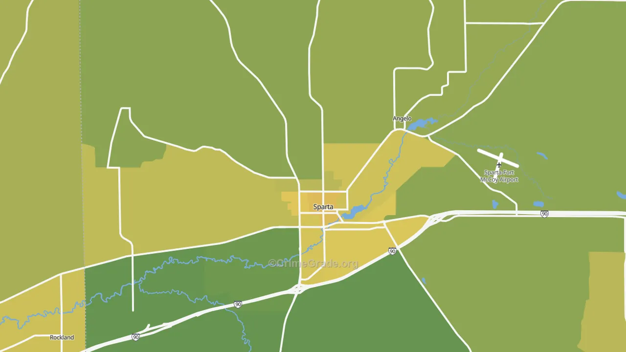 54656, WI Map of Vehicle Theft Rates