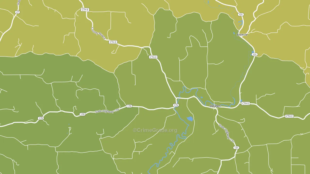 54657, WI Map of Vehicle Theft Rates