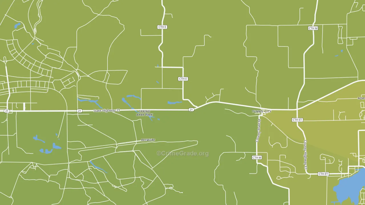 54662, WI Map of Vehicle Theft Rates
