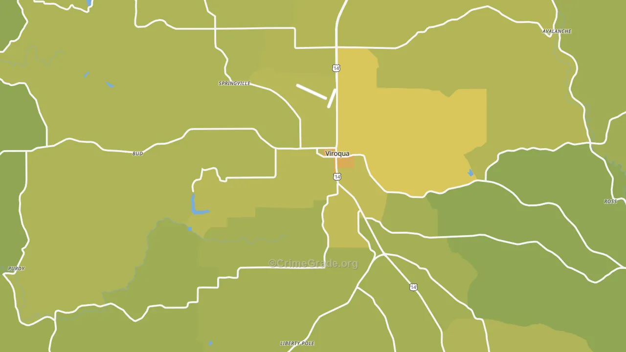 54665, WI Map of Vehicle Theft Rates