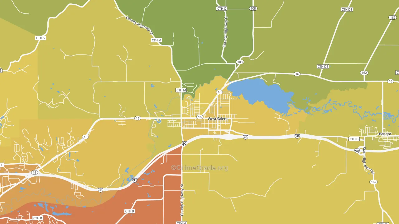 54669, WI Map of Vehicle Theft Rates