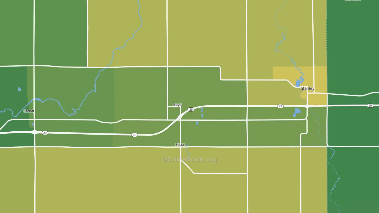 54726, WI Map of Vehicle Theft Rates