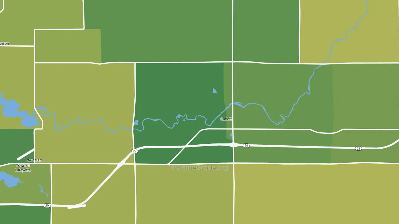 54727, WI Map of Vehicle Theft Rates
