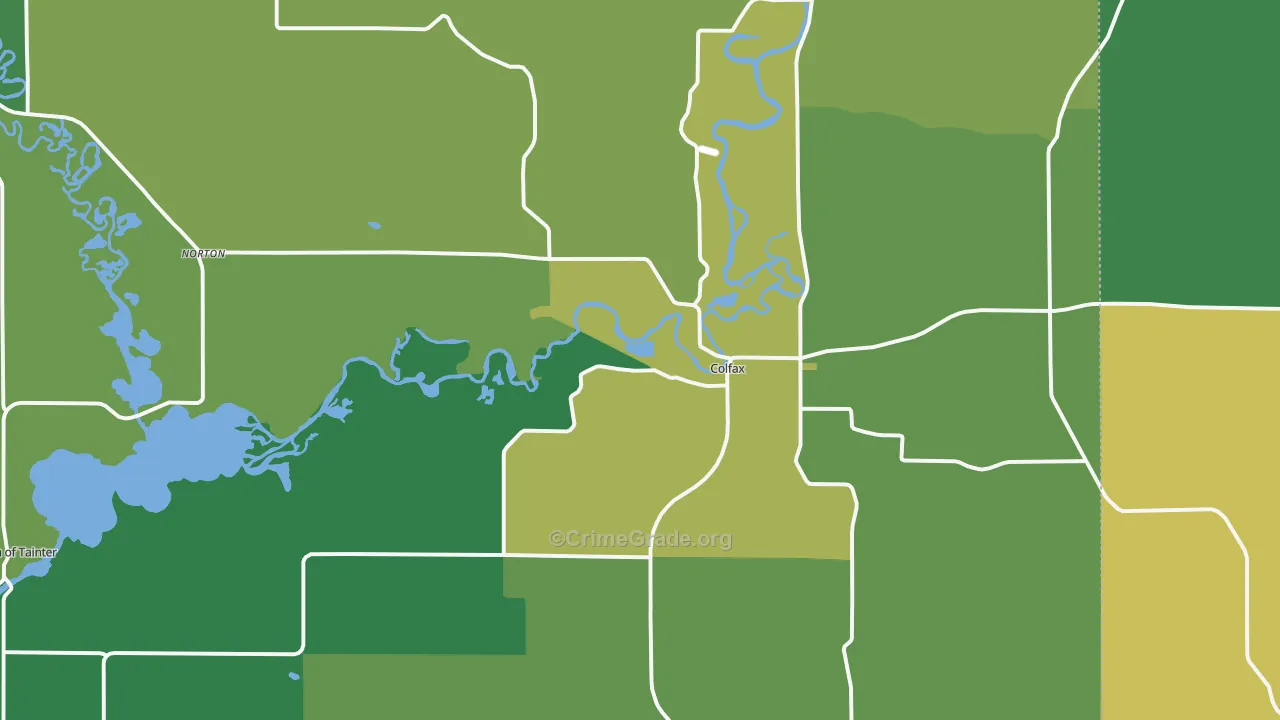 54730, WI Map of Vehicle Theft Rates