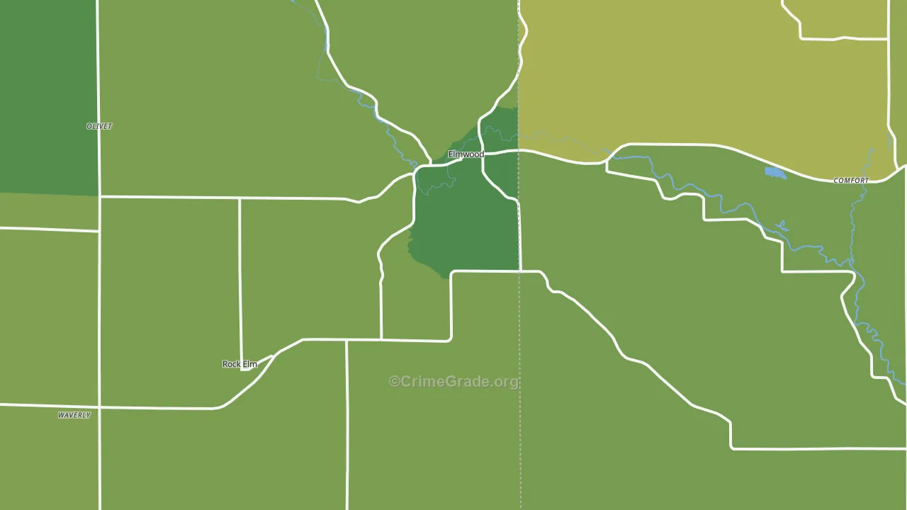 54740, WI Map of Vehicle Theft Rates