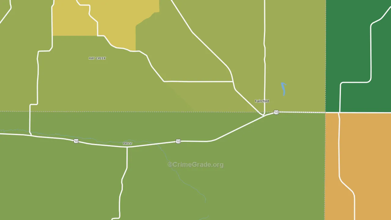 54741, WI Map of Vehicle Theft Rates
