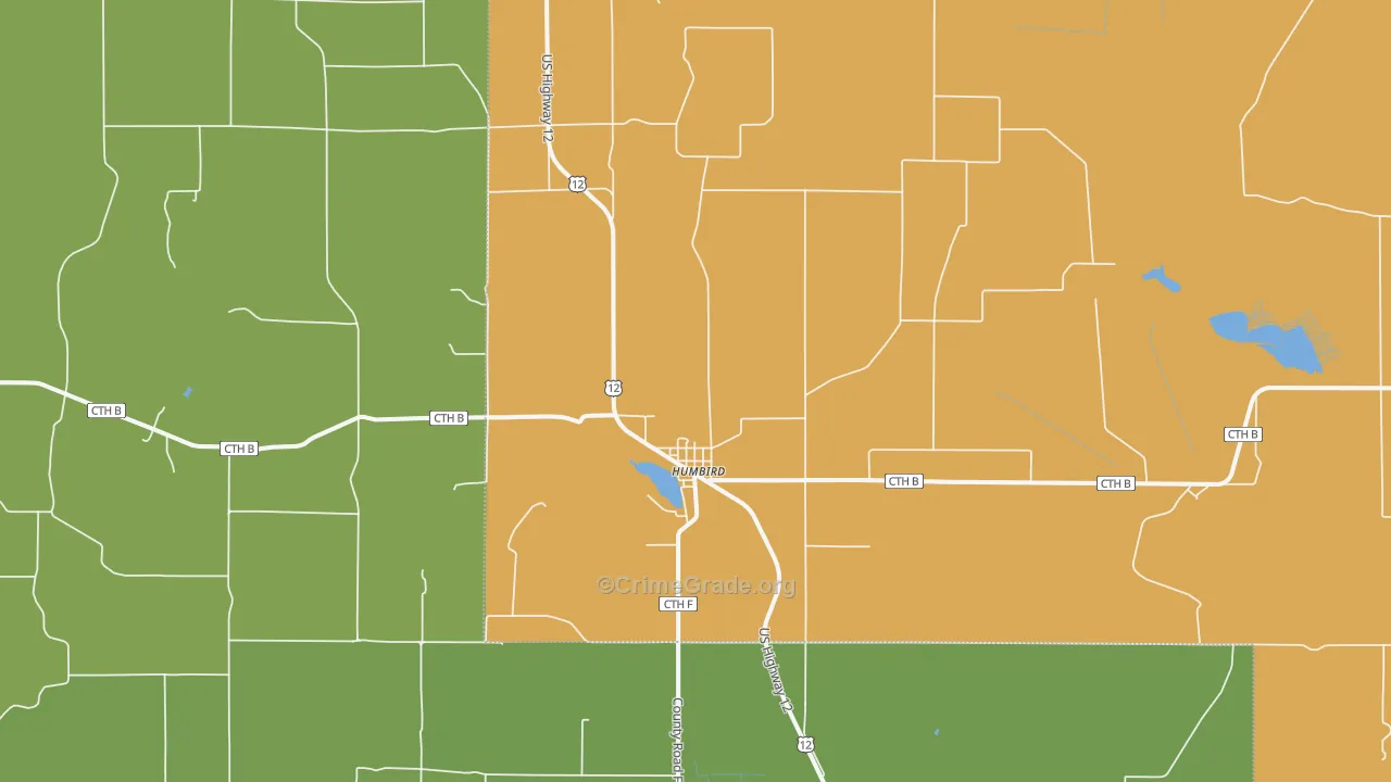 54746, WI Map of Vehicle Theft Rates