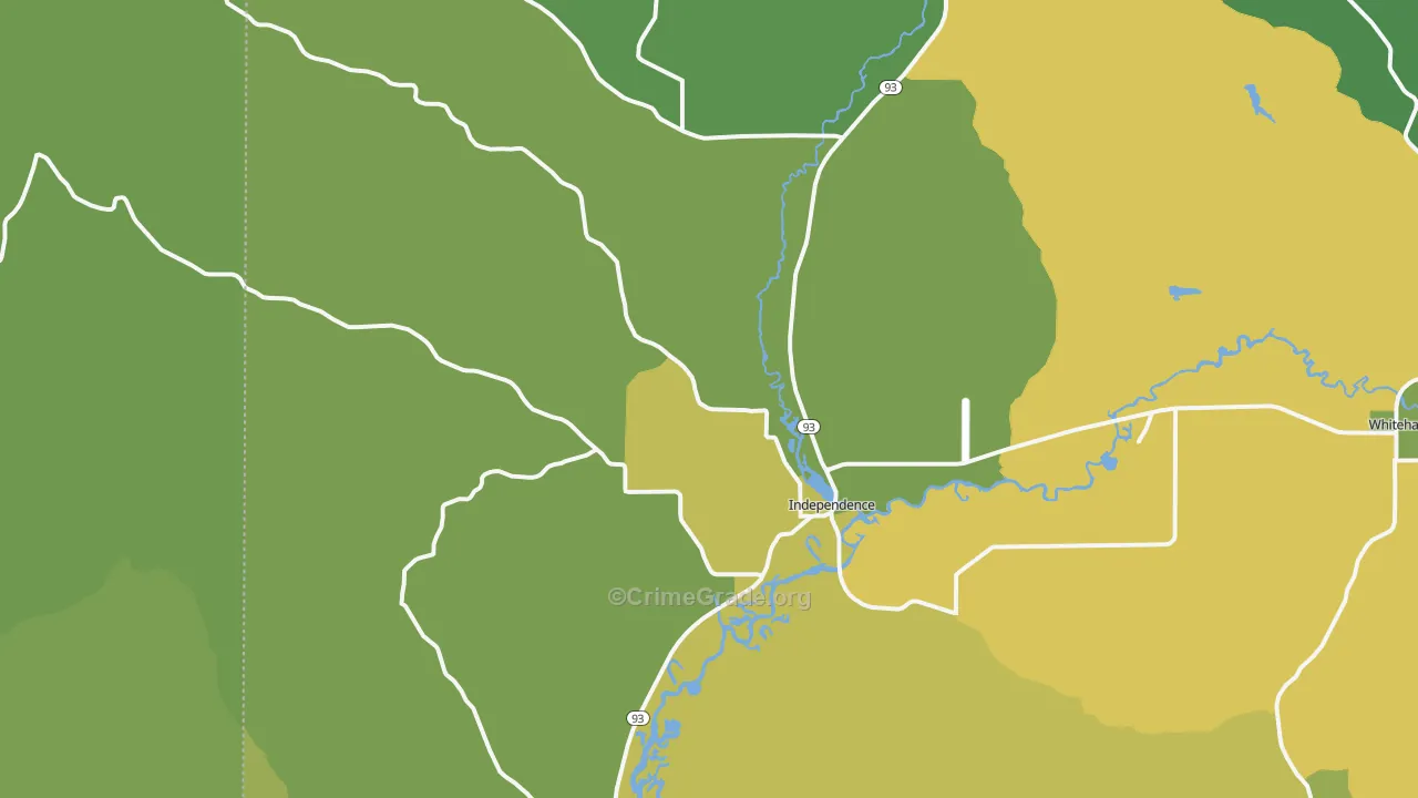 54747, WI Map of Vehicle Theft Rates