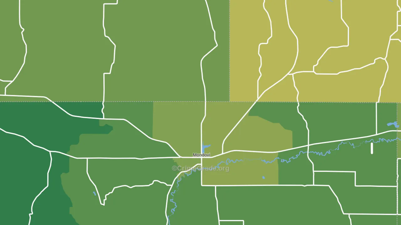 54755, WI Map of Vehicle Theft Rates