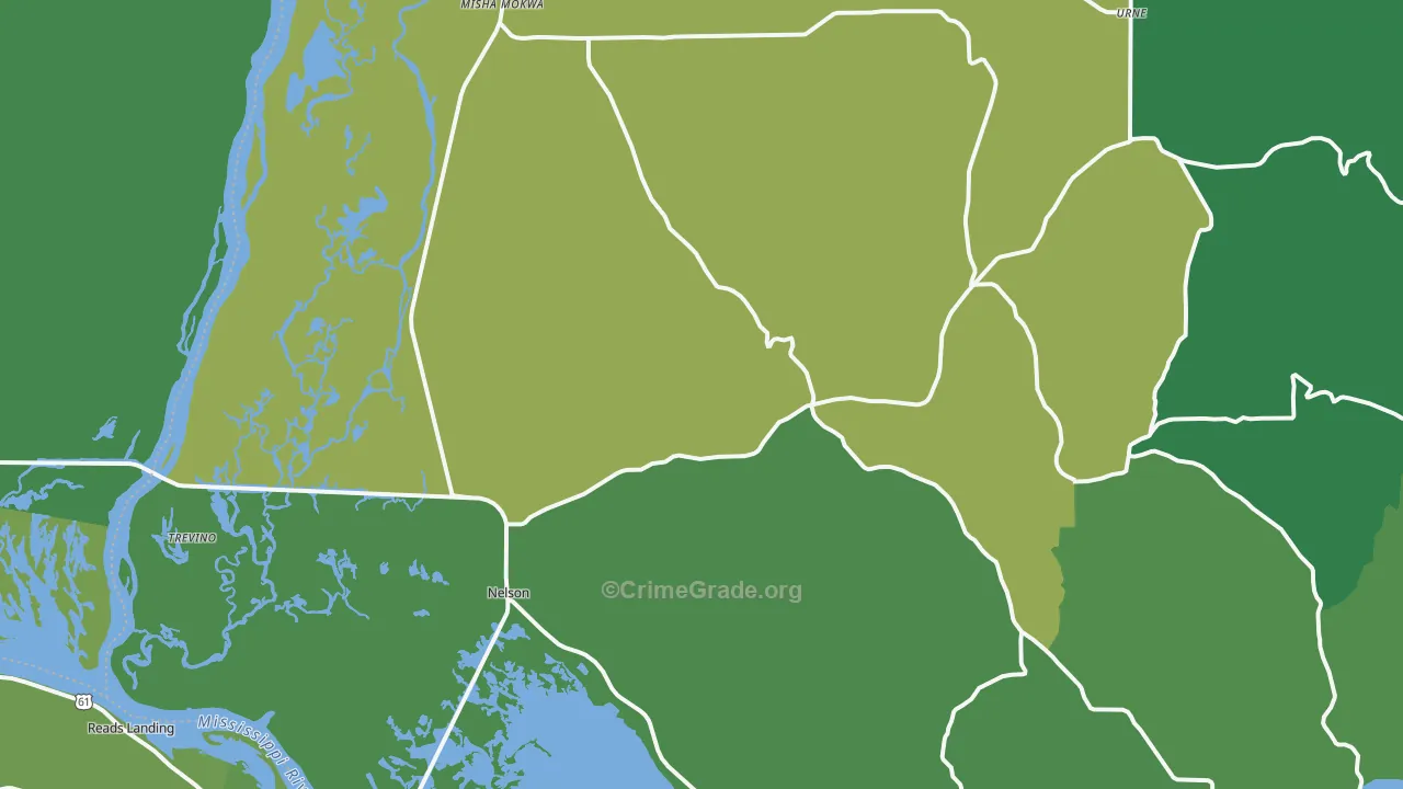 54756, WI Map of Vehicle Theft Rates