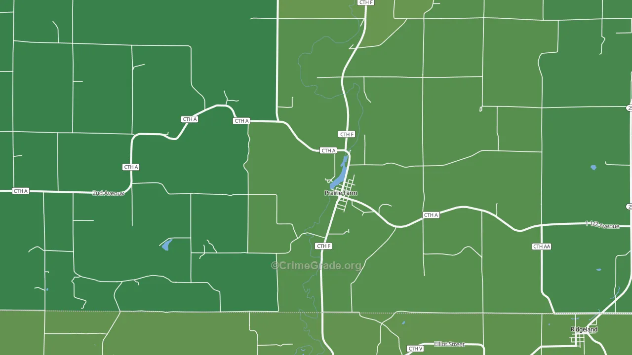 54762, WI Map of Vehicle Theft Rates