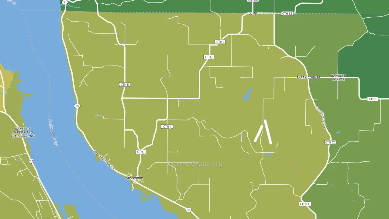 54769, WI Map of Vehicle Theft Rates