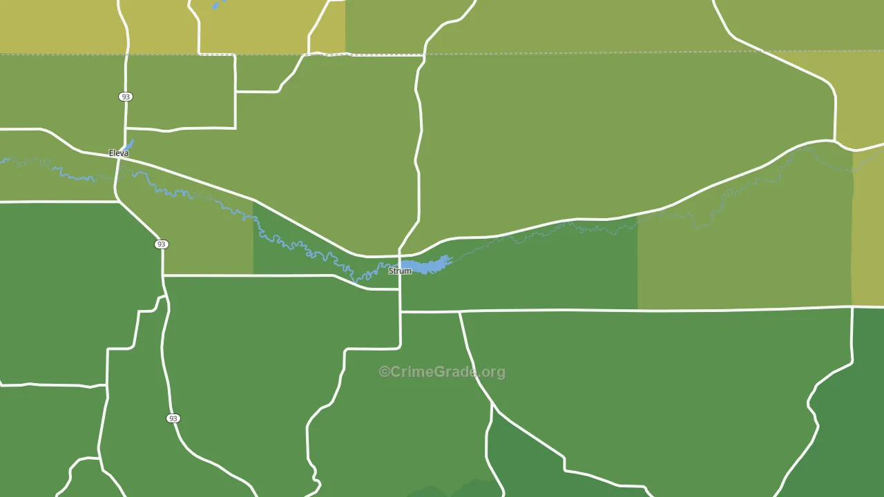 54770, WI Map of Vehicle Theft Rates