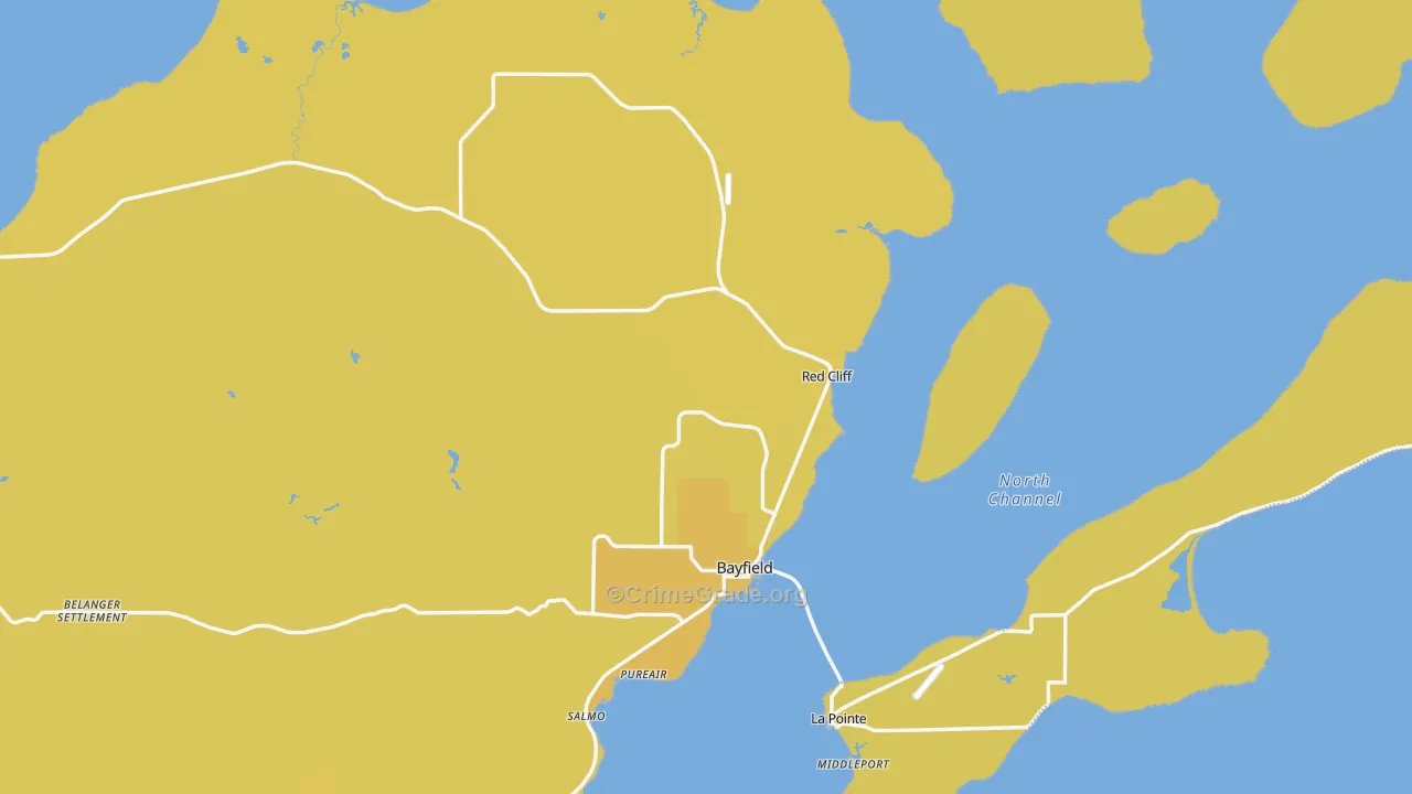 54814, WI Map of Vehicle Theft Rates