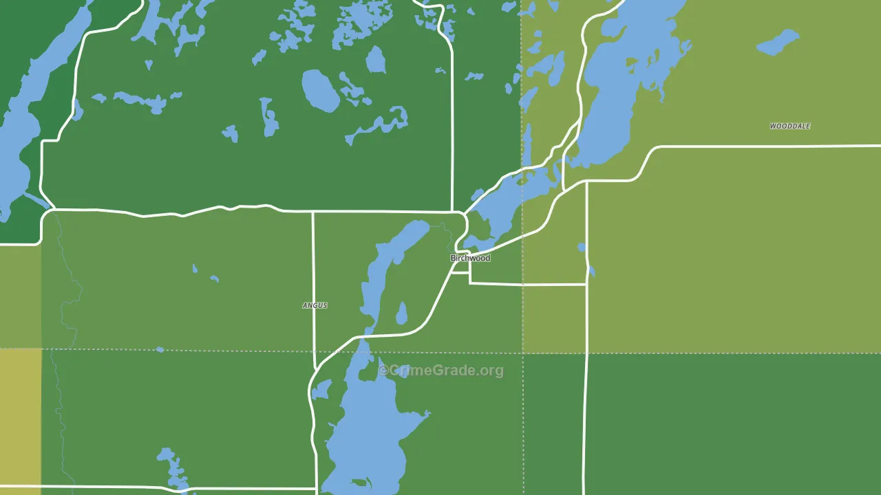 54817, WI Map of Vehicle Theft Rates