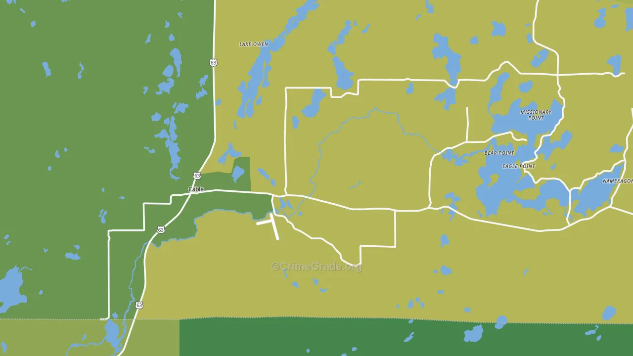 54821, WI Map of Vehicle Theft Rates