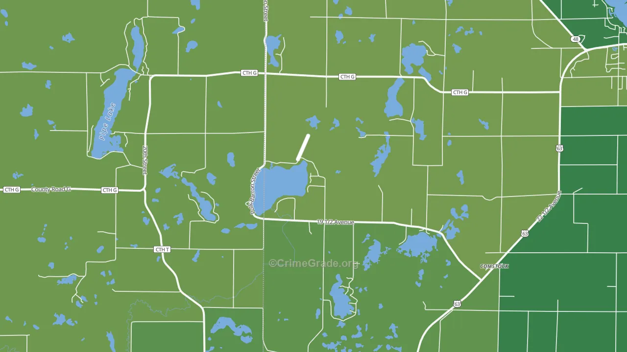 54826, WI Map of Vehicle Theft Rates