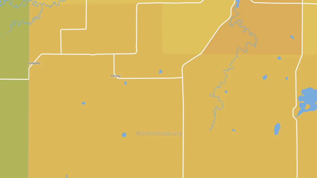54836, WI Map of Vehicle Theft Rates
