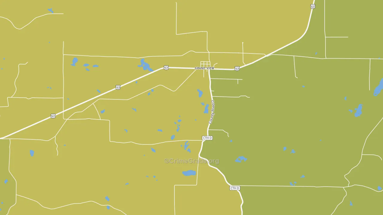 54839, WI Map of Vehicle Theft Rates