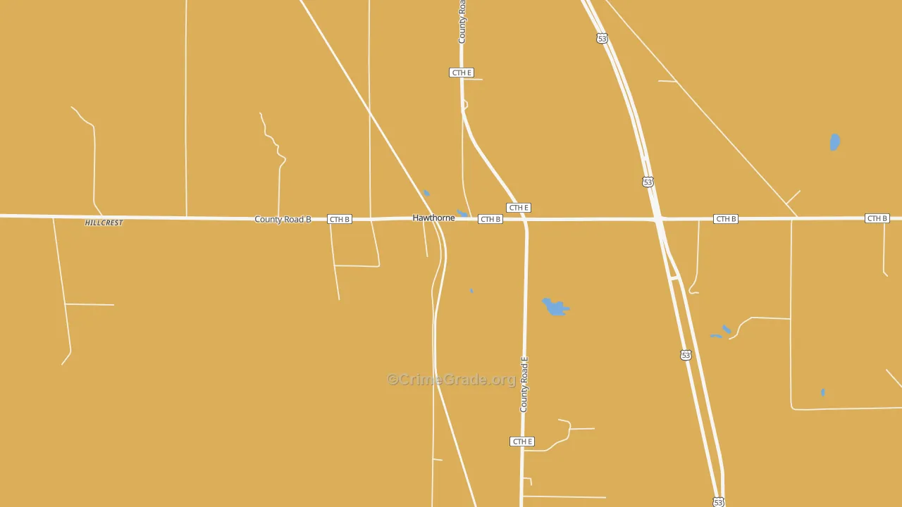 54842, WI Map of Vehicle Theft Rates