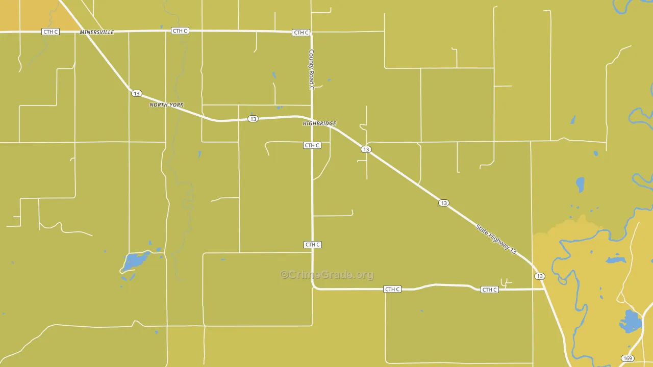 54846, WI Map of Vehicle Theft Rates