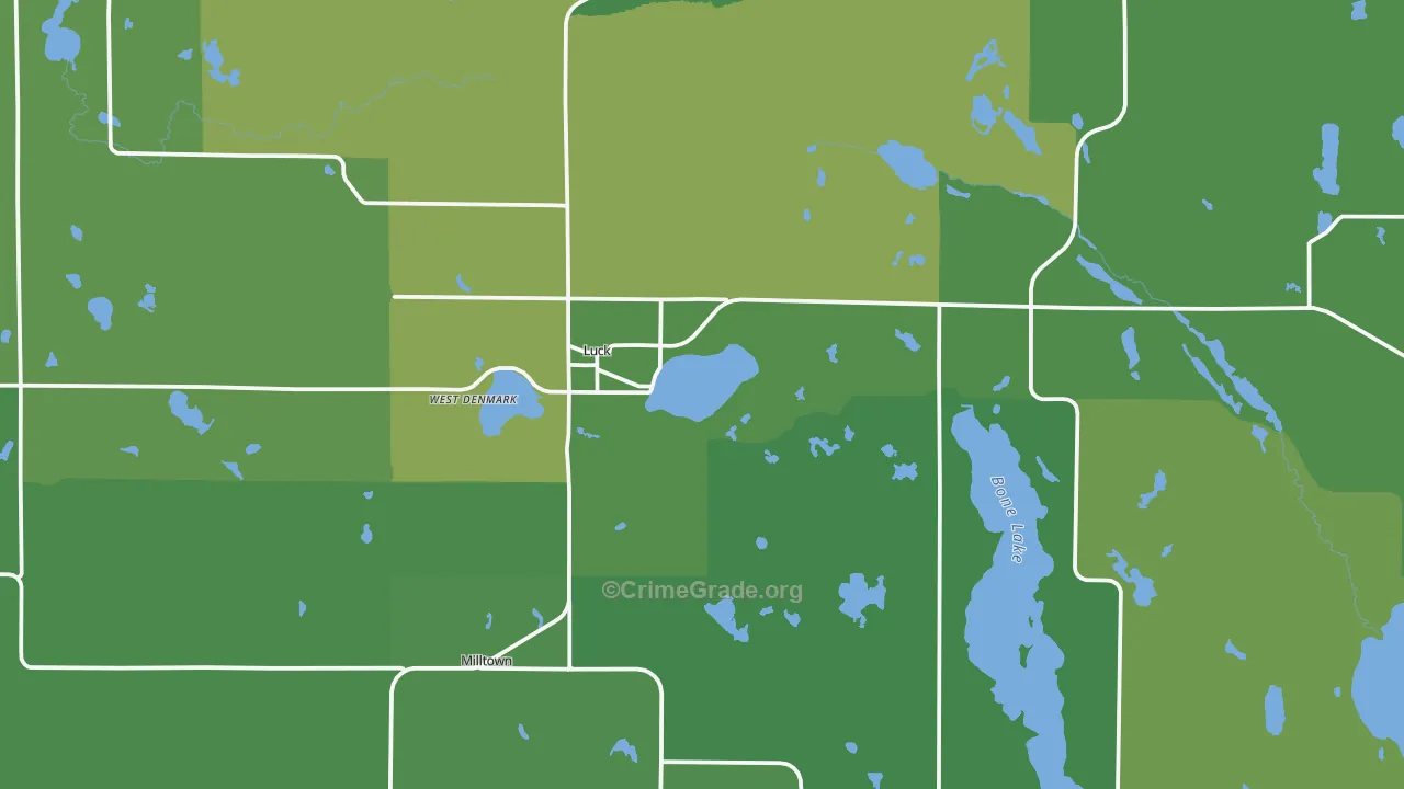 54853, WI Map of Vehicle Theft Rates
