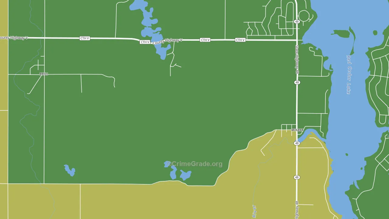 54857, WI Map of Vehicle Theft Rates