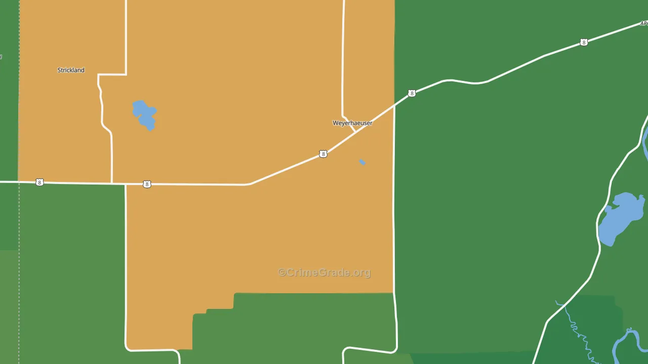 54895, WI Map of Vehicle Theft Rates