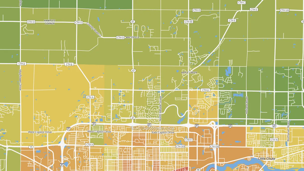 54913, WI Map of Vehicle Theft Rates