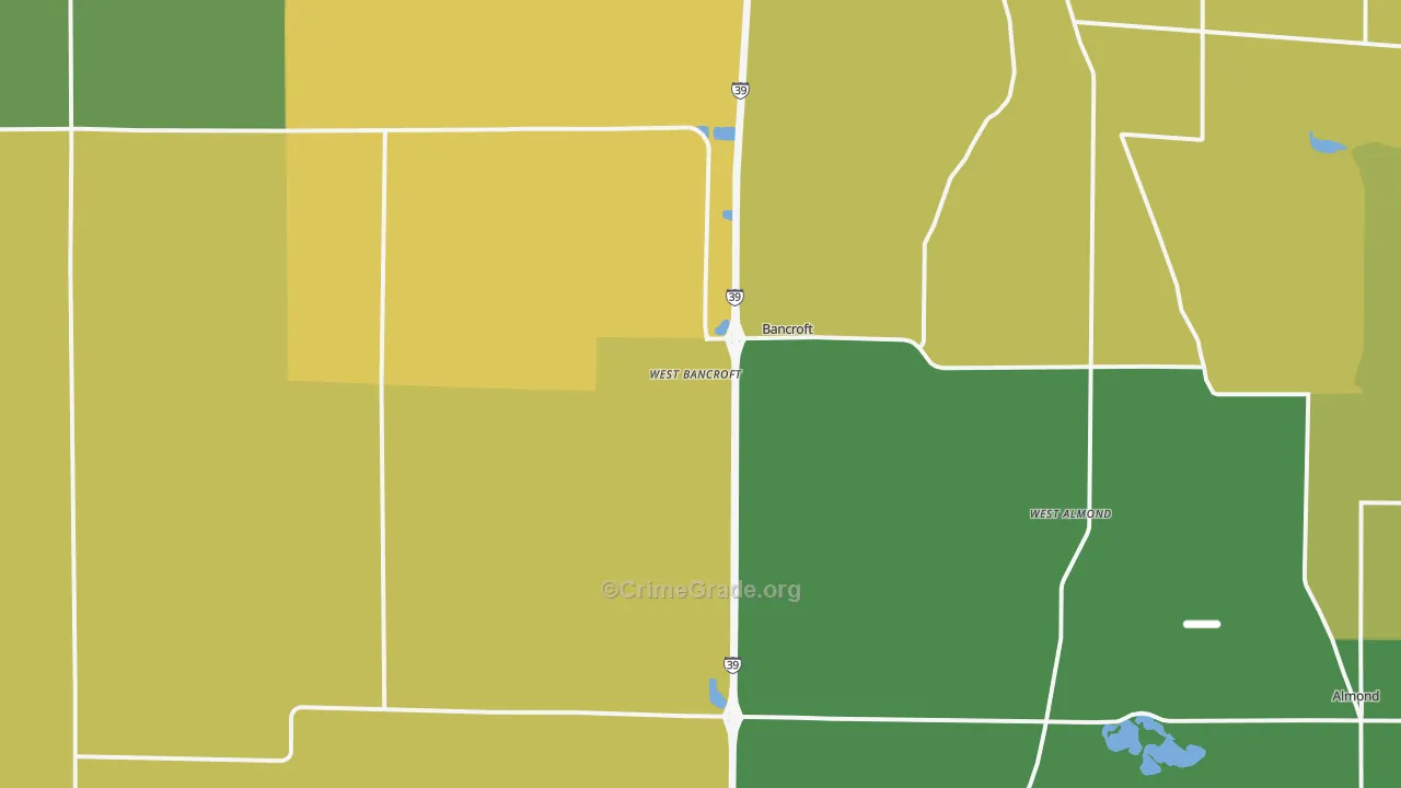 54921, WI Map of Vehicle Theft Rates