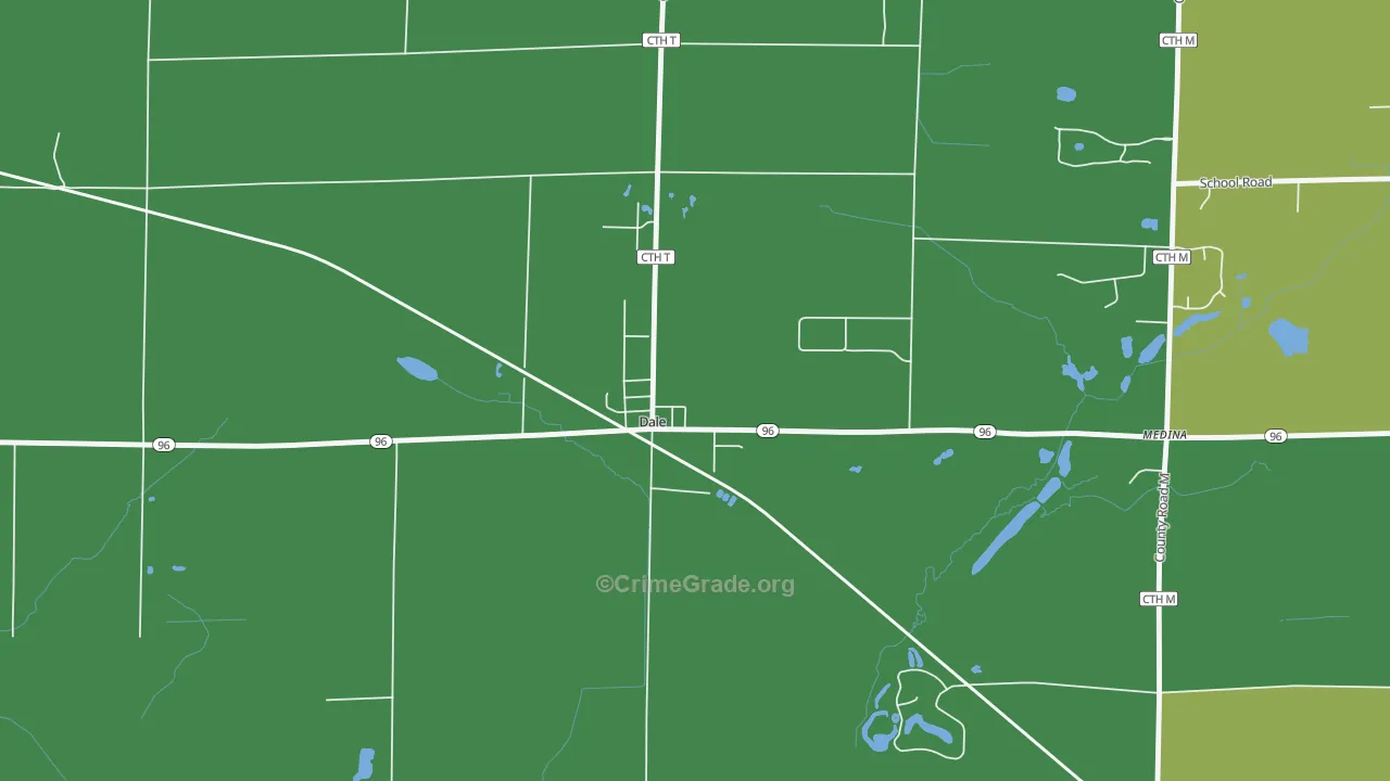 54931, WI Map of Vehicle Theft Rates