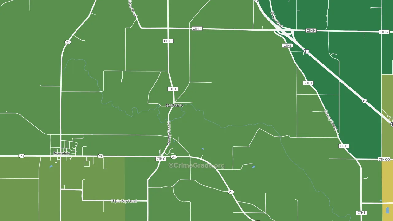 54932, WI Map of Vehicle Theft Rates